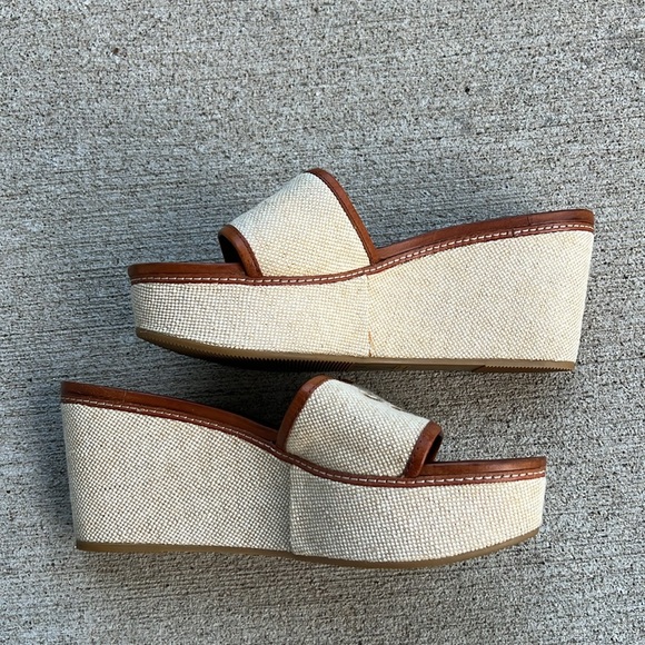 Coach Jaci Open Toe Slide Wedges 9.5 - Picture 5 of 6